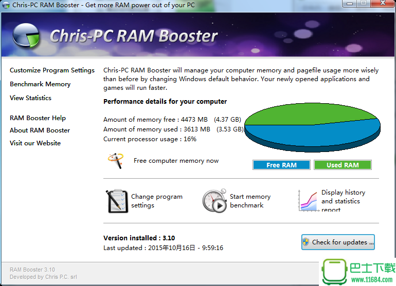 Chris-PC RAM Booster(内存优化工具) v4.6.0