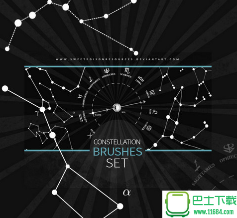 星座图像神圣星座图案PS笔刷 